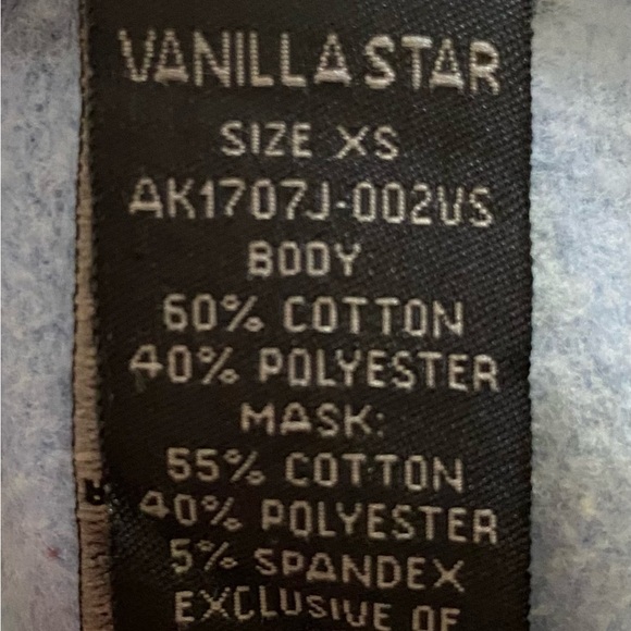 NWT-VANILLA STAR-HOODIE WITH FACE COVERING-SIZE XS - Picture 10 of 11